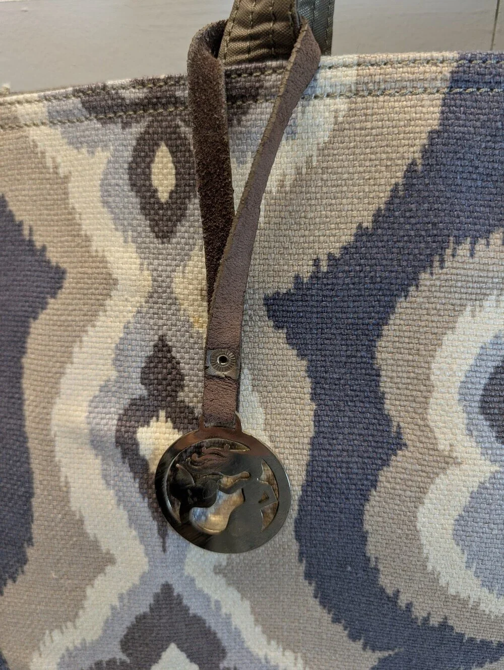 Spartina 449 Market tote Ikat Pattern EUC